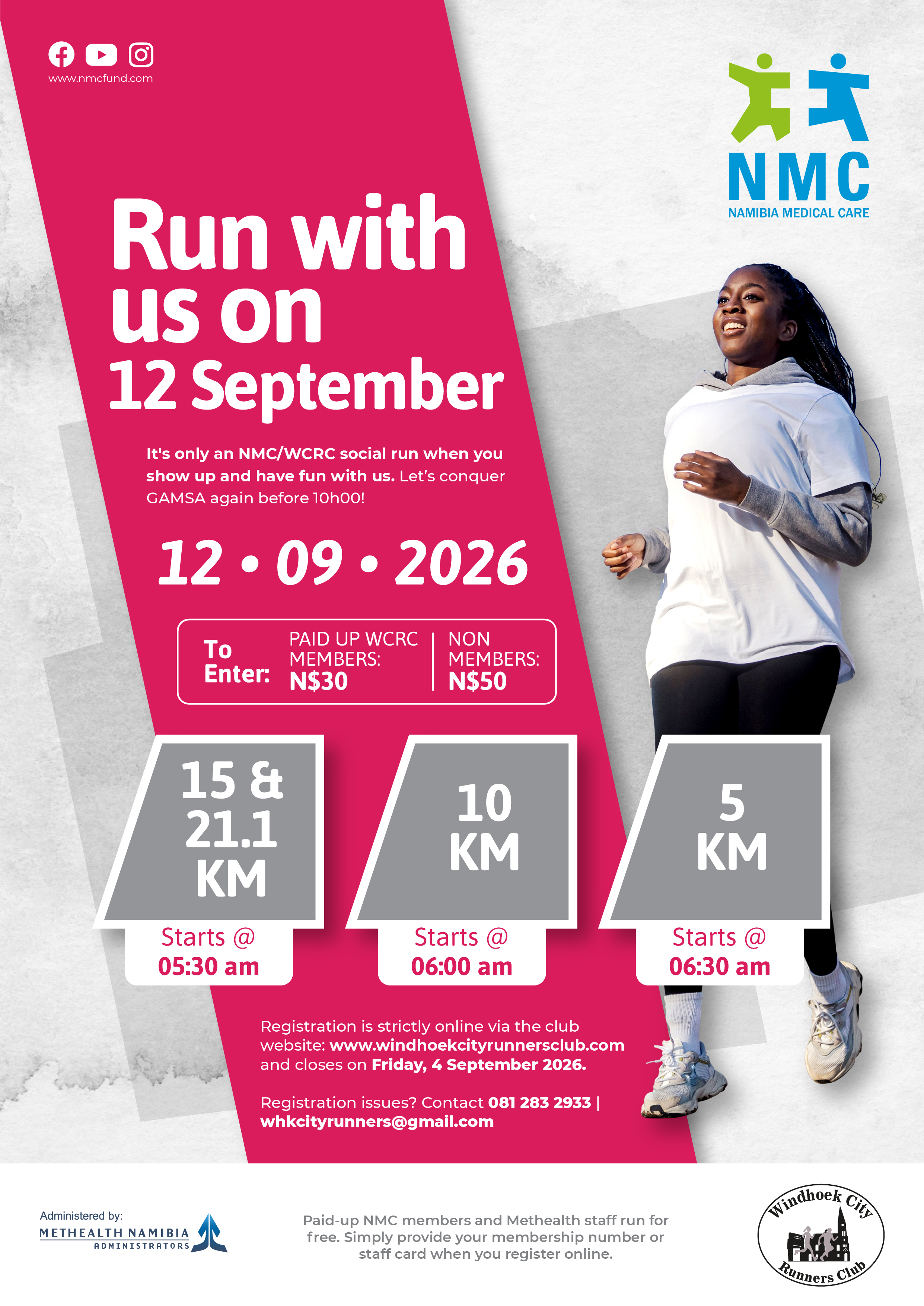NMC / WCRC SOCIAL RUN 12 September 2026